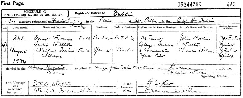 Marriage Certificate of David Frederick Wardell and Harriet Elizabeth Hall - 24 April 1899