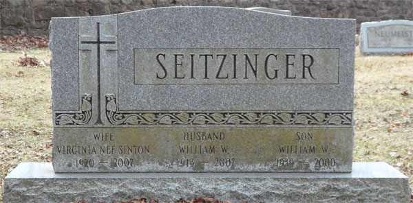 Headstone of William Watkins Seitzinger 1939 - 2000