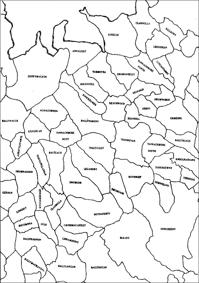 Map of Townlands in the
Lurgan area