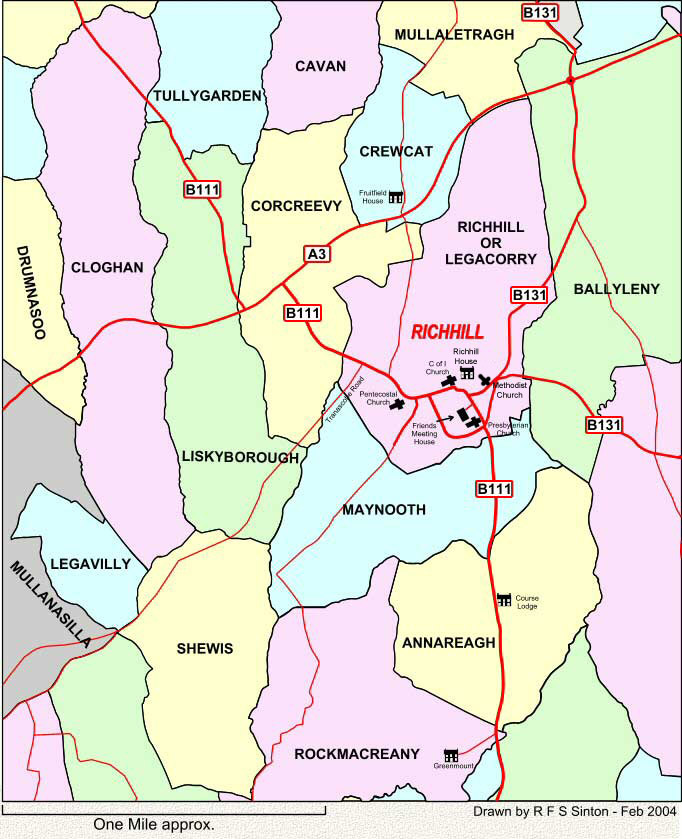 Townlands around Richhill, Co. Armagh