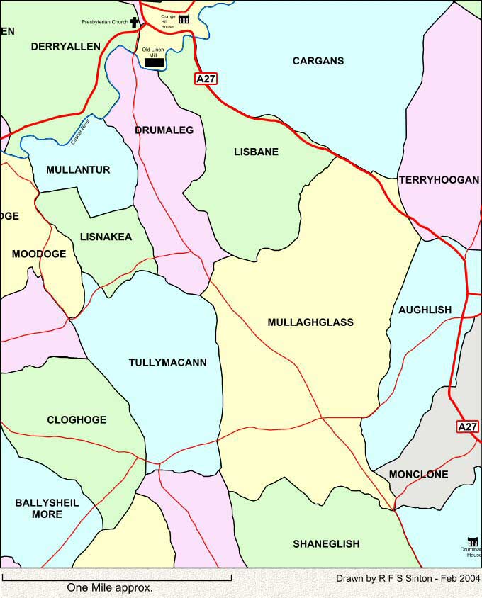 Townlands to the south of Tandragee, Co. Armagh